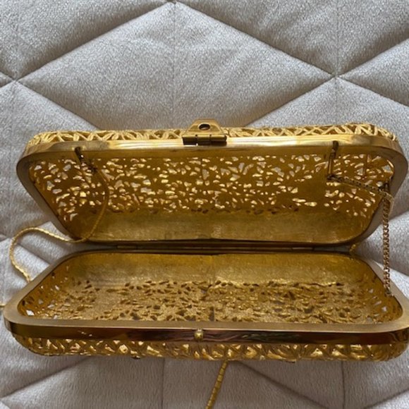 Very Rare 1978 Gold Metal Hard Case Minaudiere - Picture 4 of 8